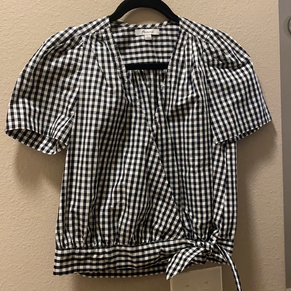 GINGHAM MADEWELL CROSS TOP